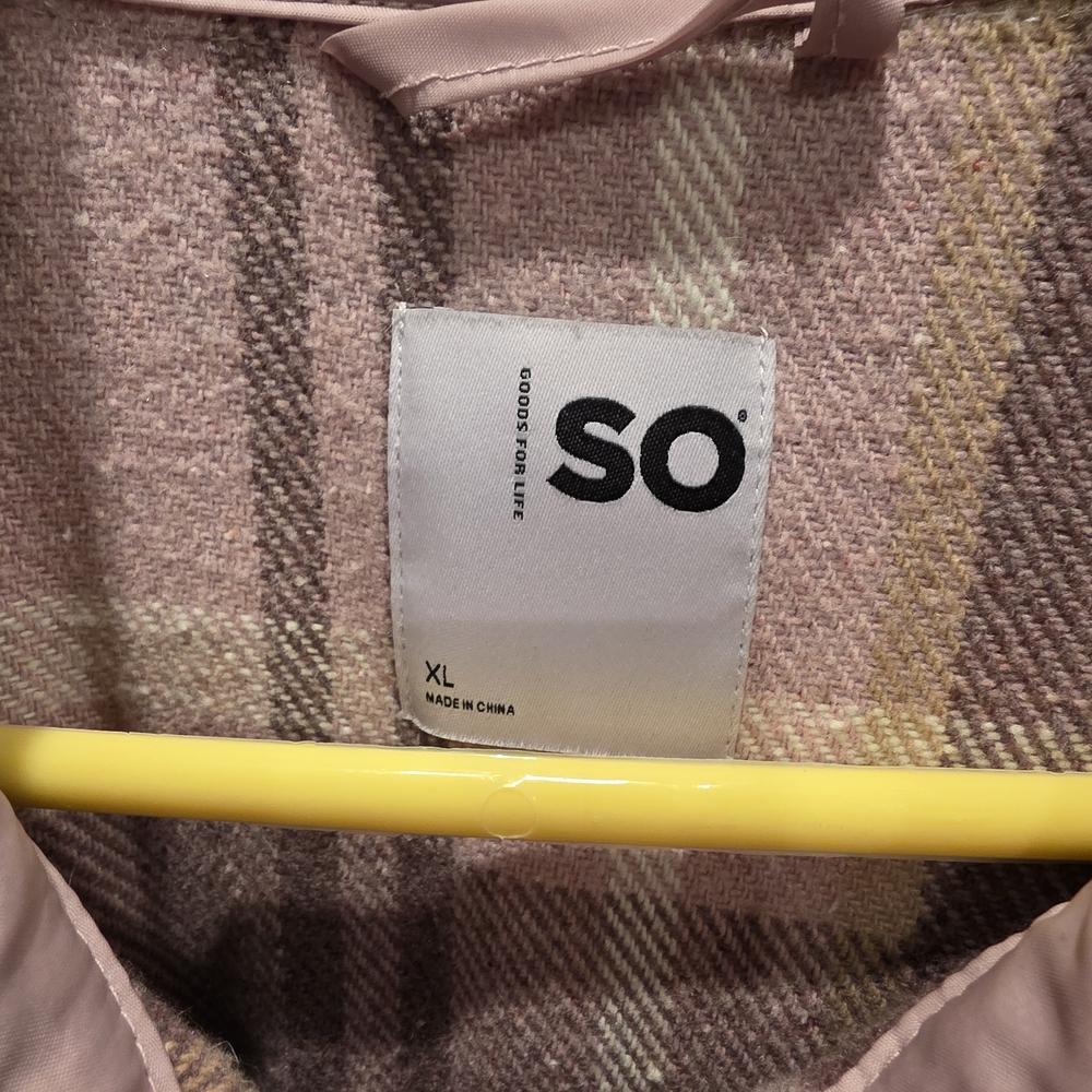 SO Pink Plaid Jacket XL